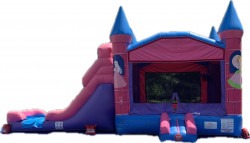 Pink Princess Bounce House W/Slide