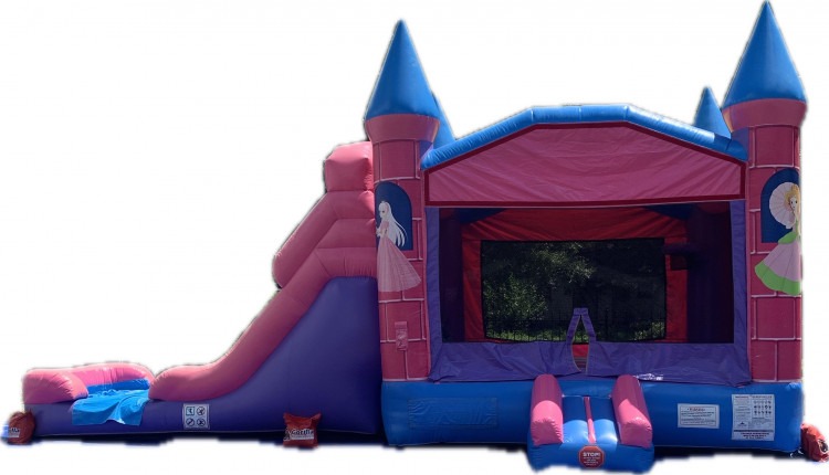 Pink Princess Bounce House W/Slide